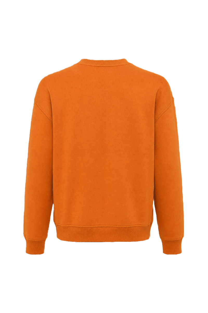 1990s Burnt Orange Cotton Sweater - Back View