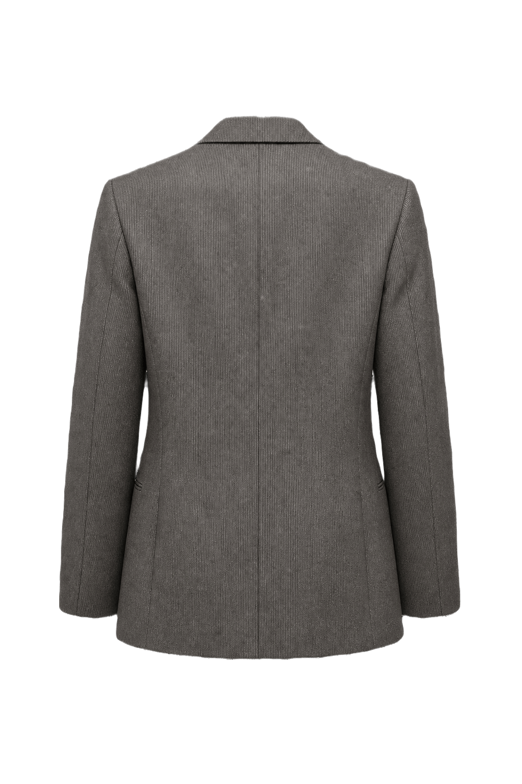 1990s Charcoal Grey Wool Blazer - Back View