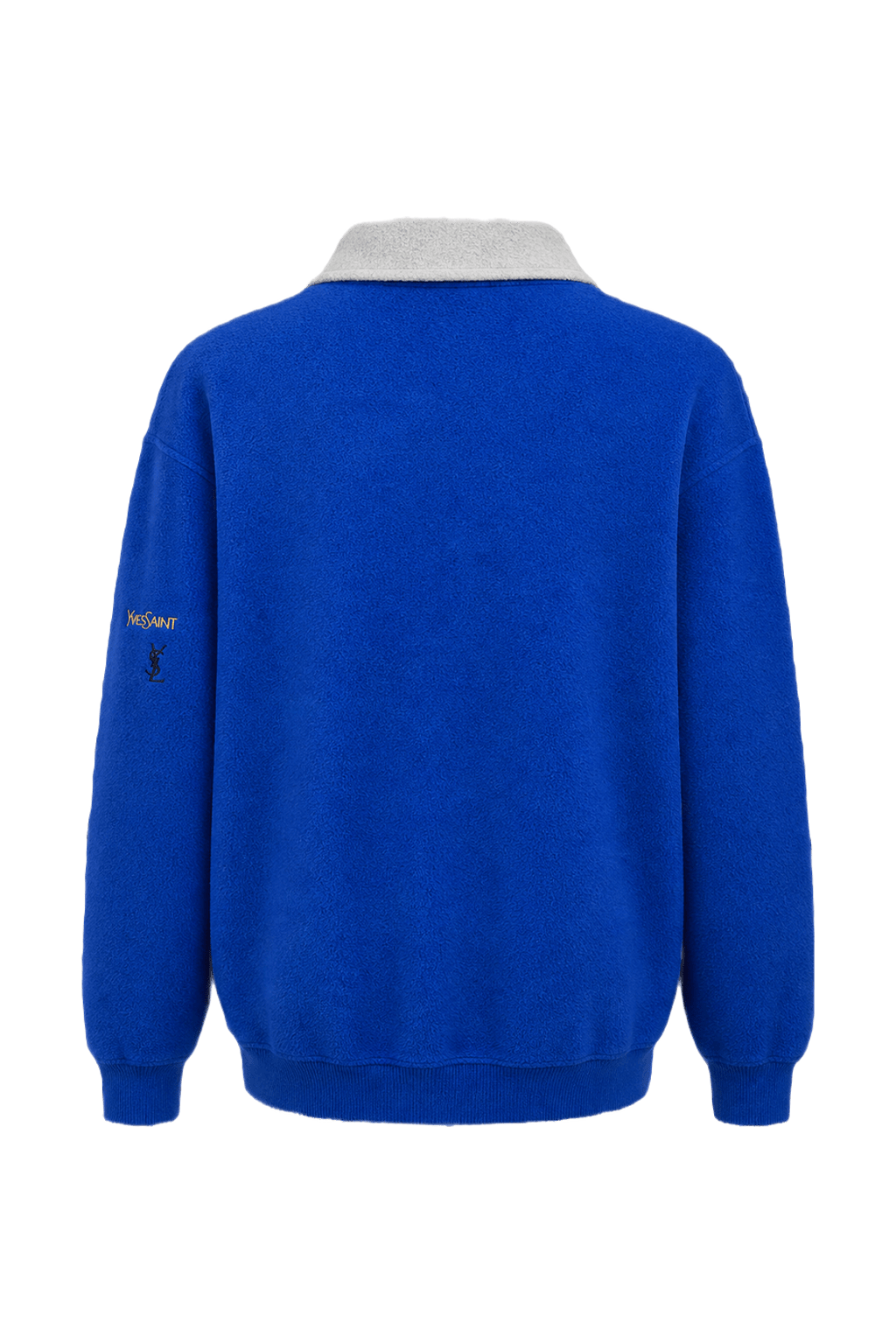 1990s Blue Fleece Sweater - Back View