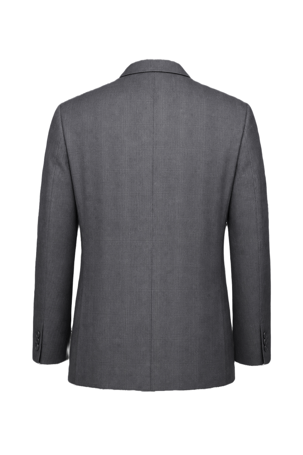 1980s Charcoal Grey Wool Blazer - Back View