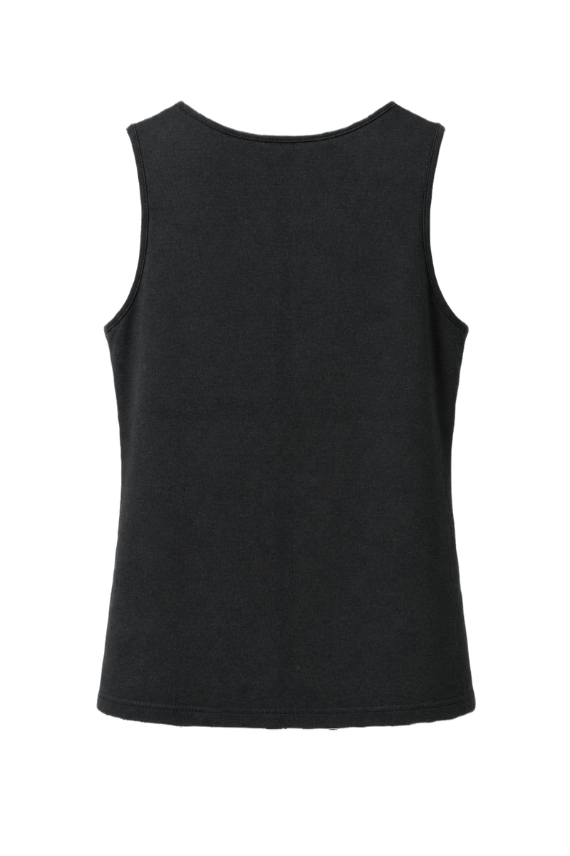 1990s Black Cotton Blend Tank Top - Back View
