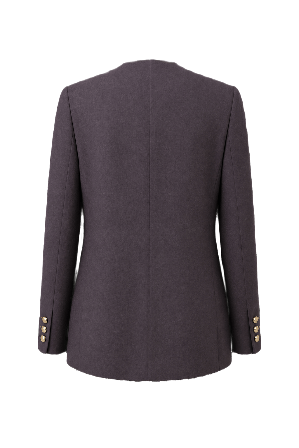 1980s Deep Plum Wool Blend Blazer - Back View