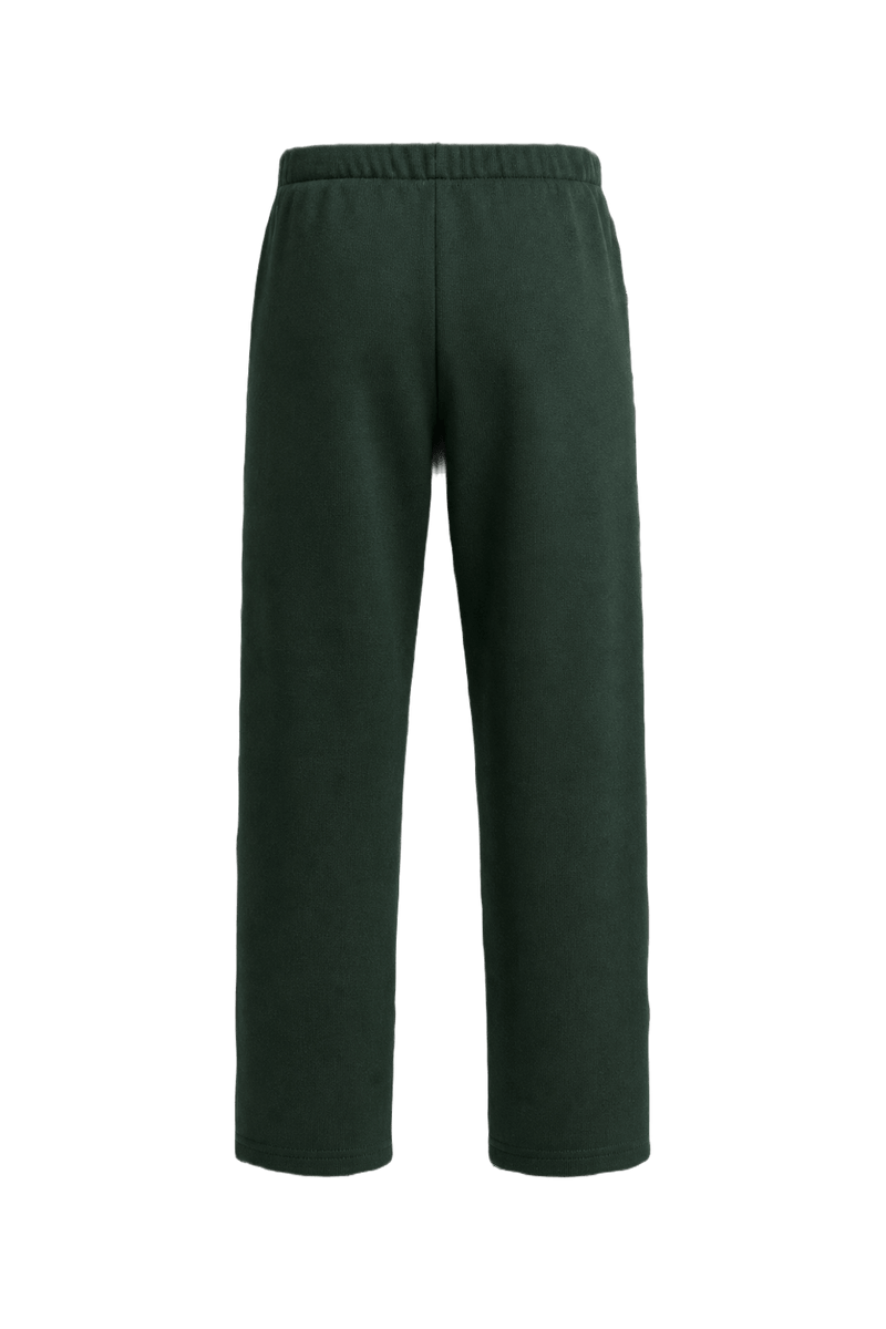 1990s Dark Green Cotton Blend Pants - Back View