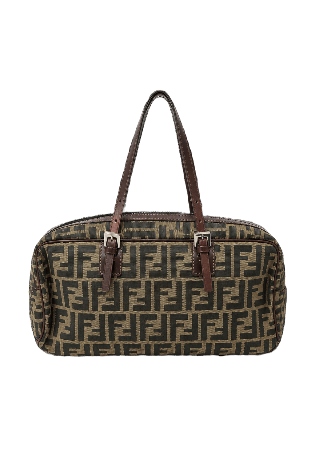 1980s Beige Canvas Handbag - Back View