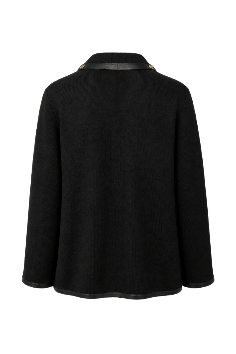 1980s Black Wool Jacket - Back View