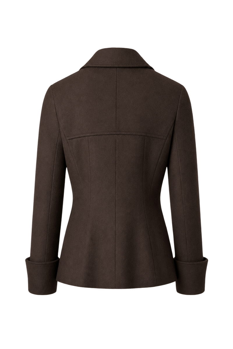 1990s Brown Wool Jacket - Back View