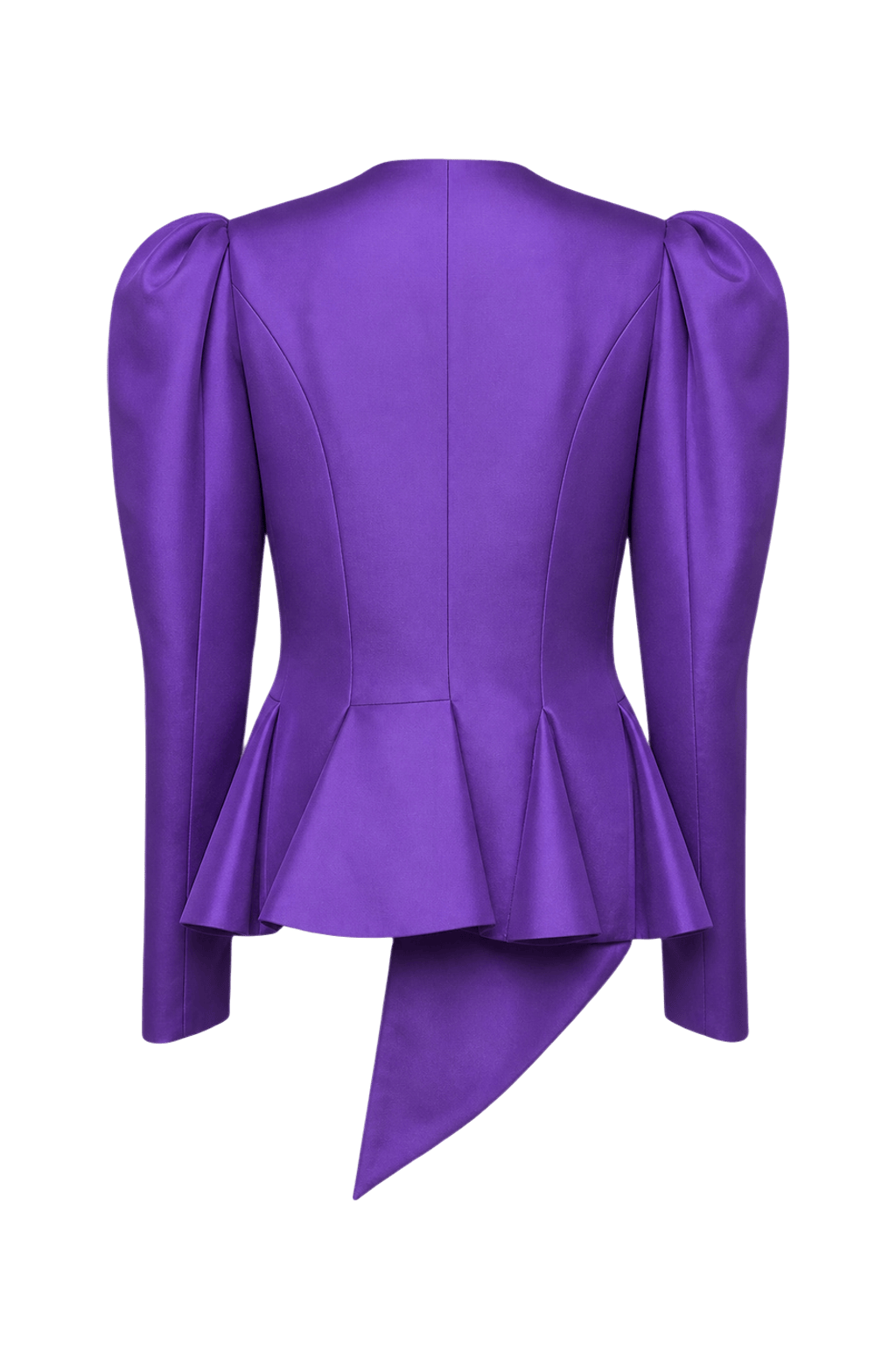 1980s Purple Satin Blazer - Back View