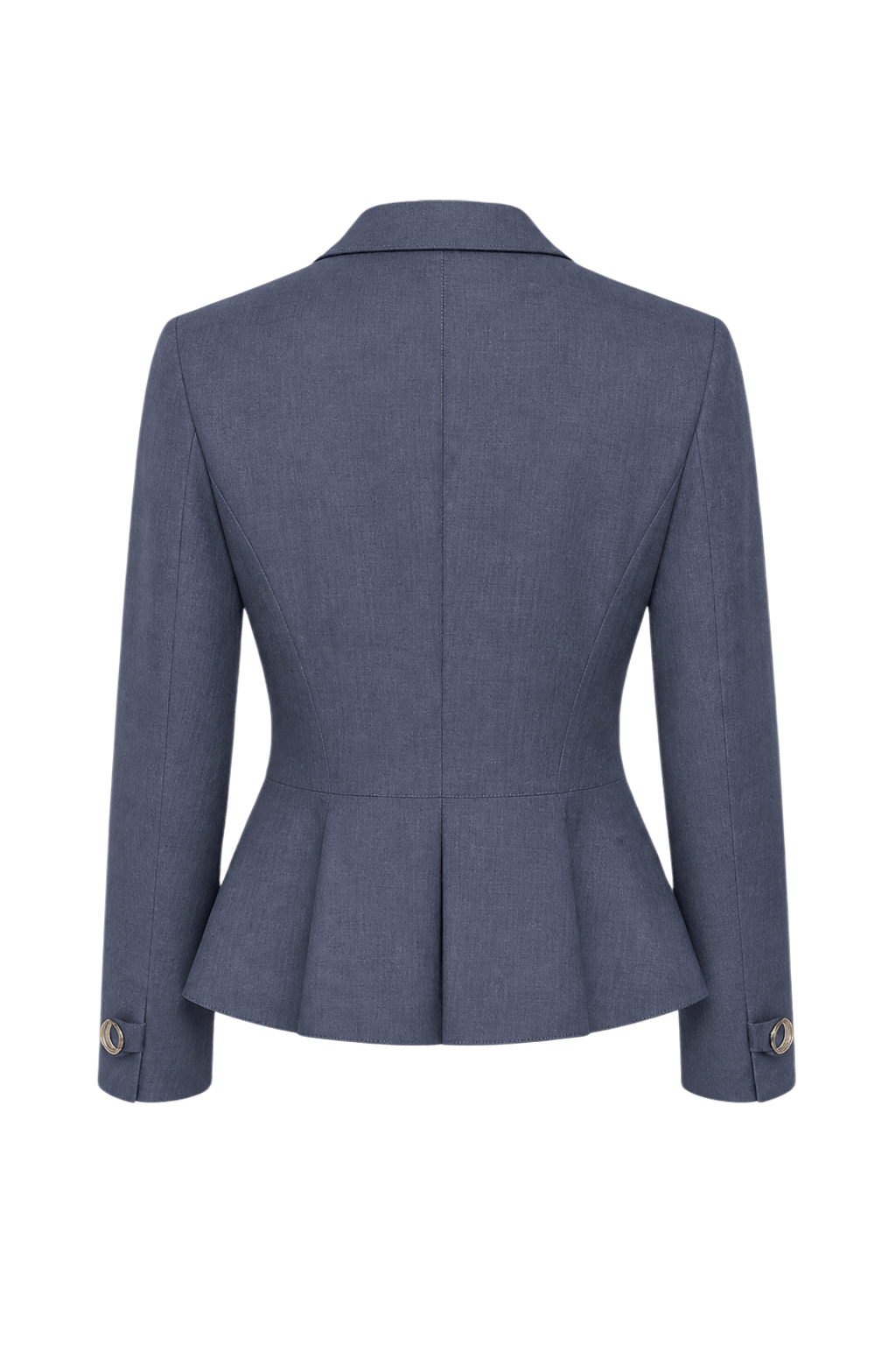 1990s Blue Wool Blend Blazer - Back View