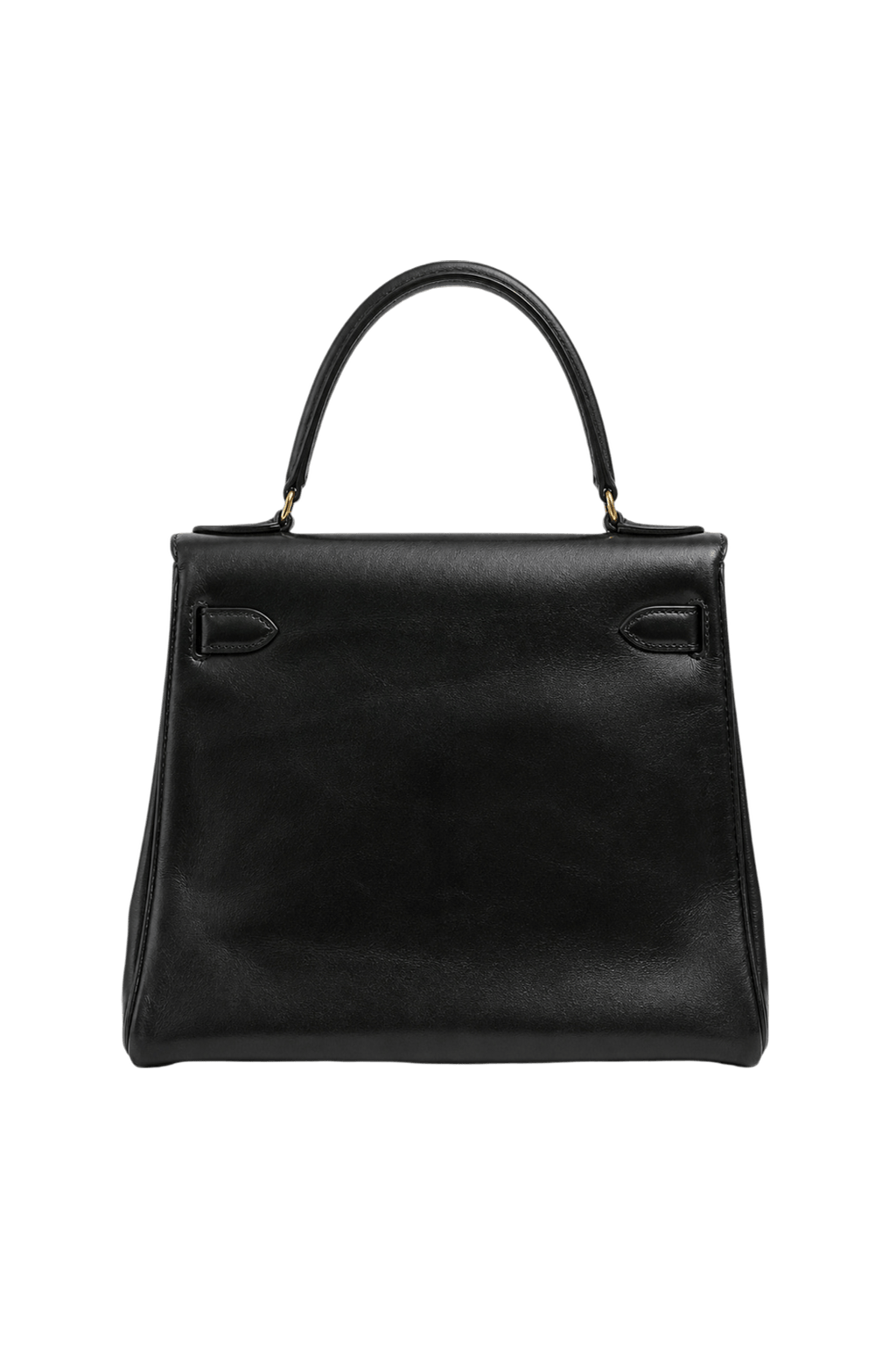 1990s Black Leather Bag - Back View