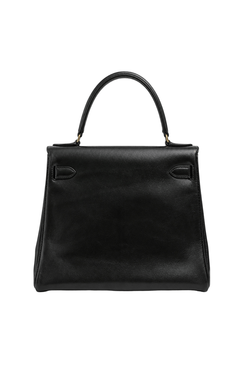 1990s Black Leather Bag - Back View