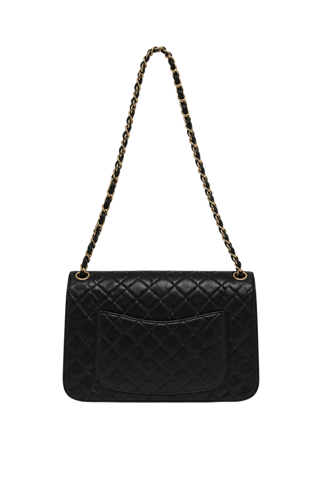 1990s Black Leather Bag - Back View