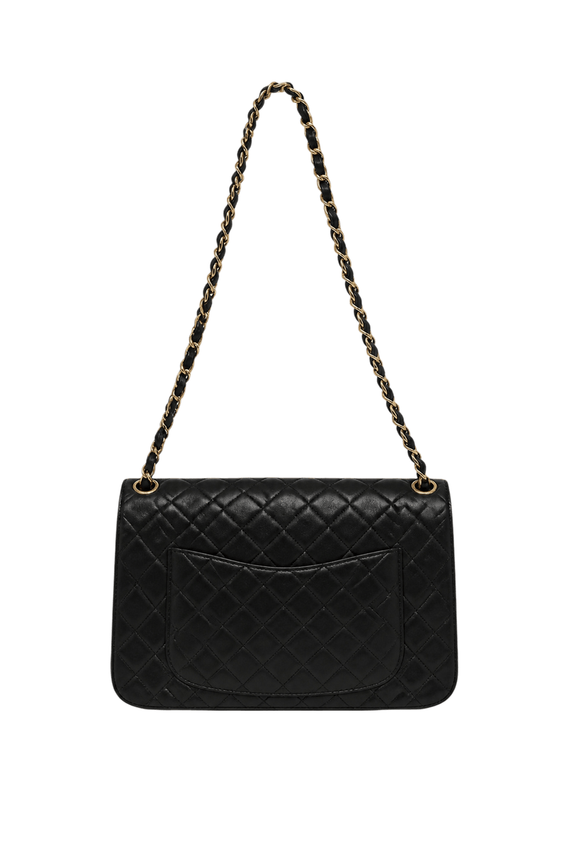1990s Black Leather Bag - Back View