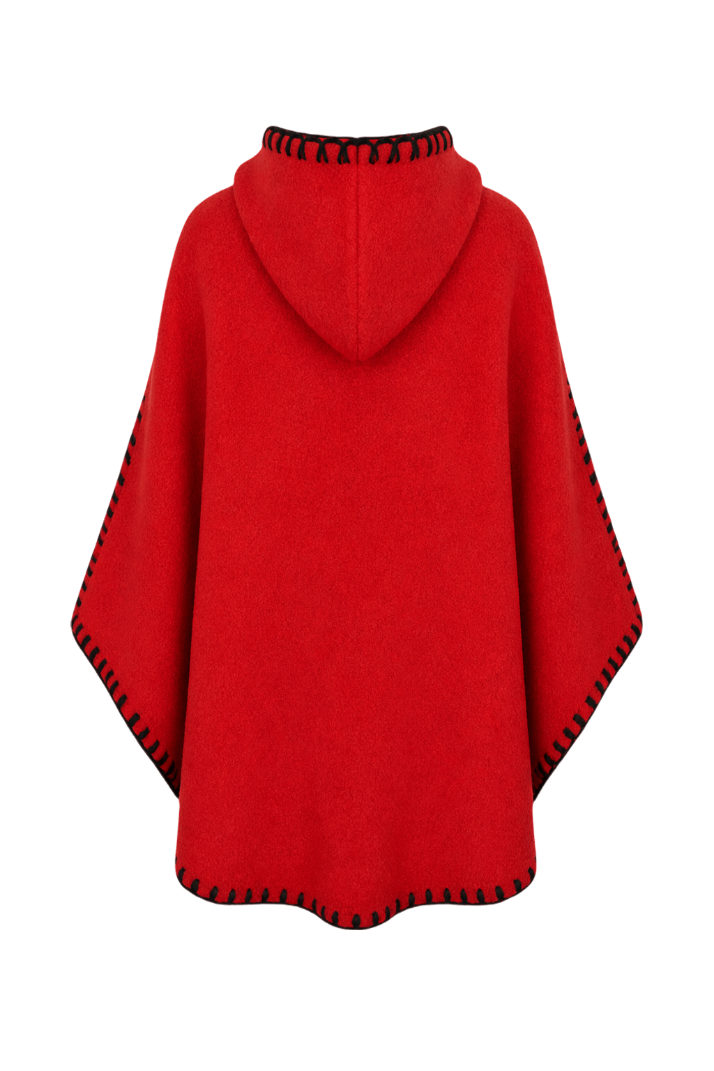1970s Red Wool Cape - Back View