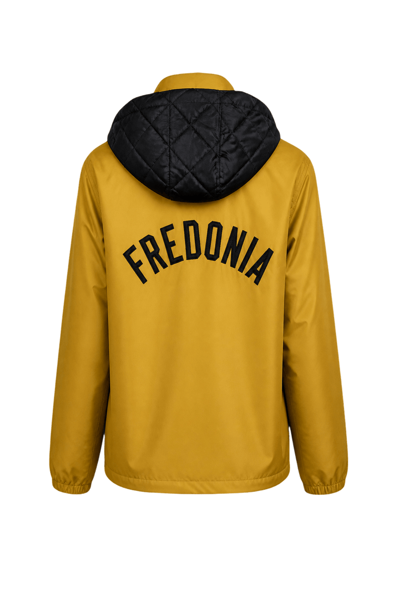 1990s Mustard Yellow Nylon Jacket - Back View