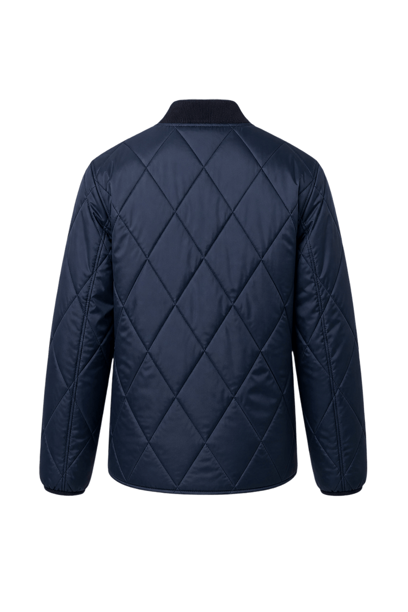1980s Navy Blue Nylon Jacket - Back View