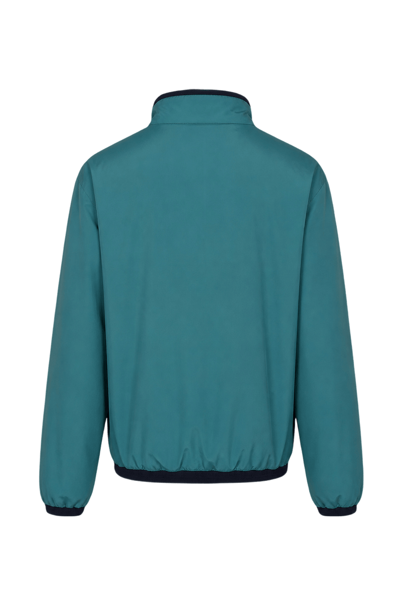 1990s Teal Blue Nylon Jacket - Back View