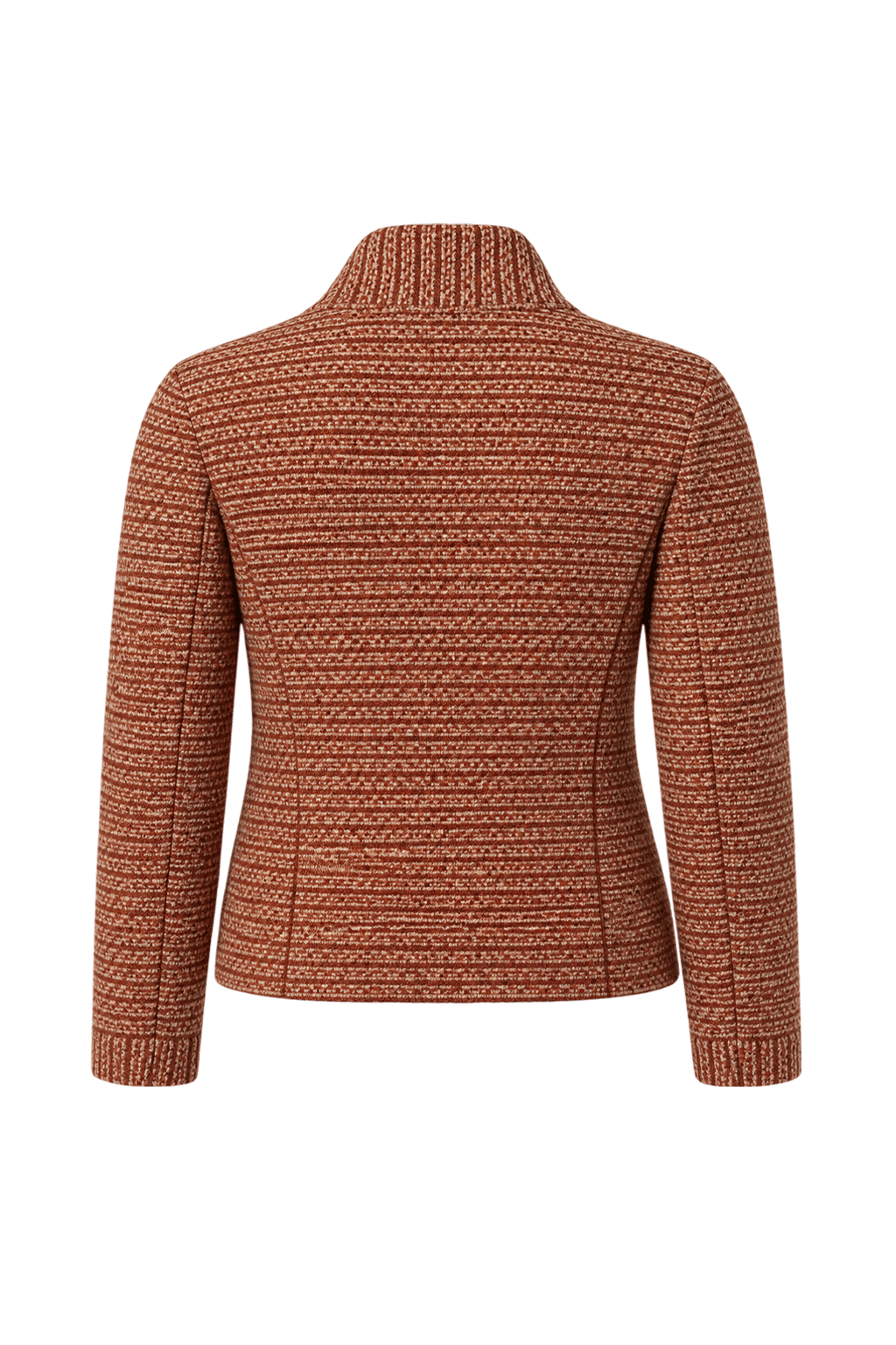 1990s Rust Red Wool Blend Jacket - Back View