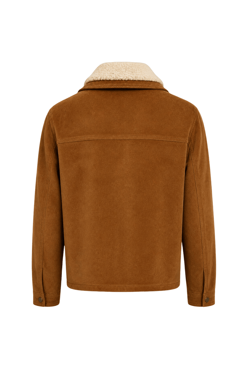 1970s Brown Cotton Jacket - Back View