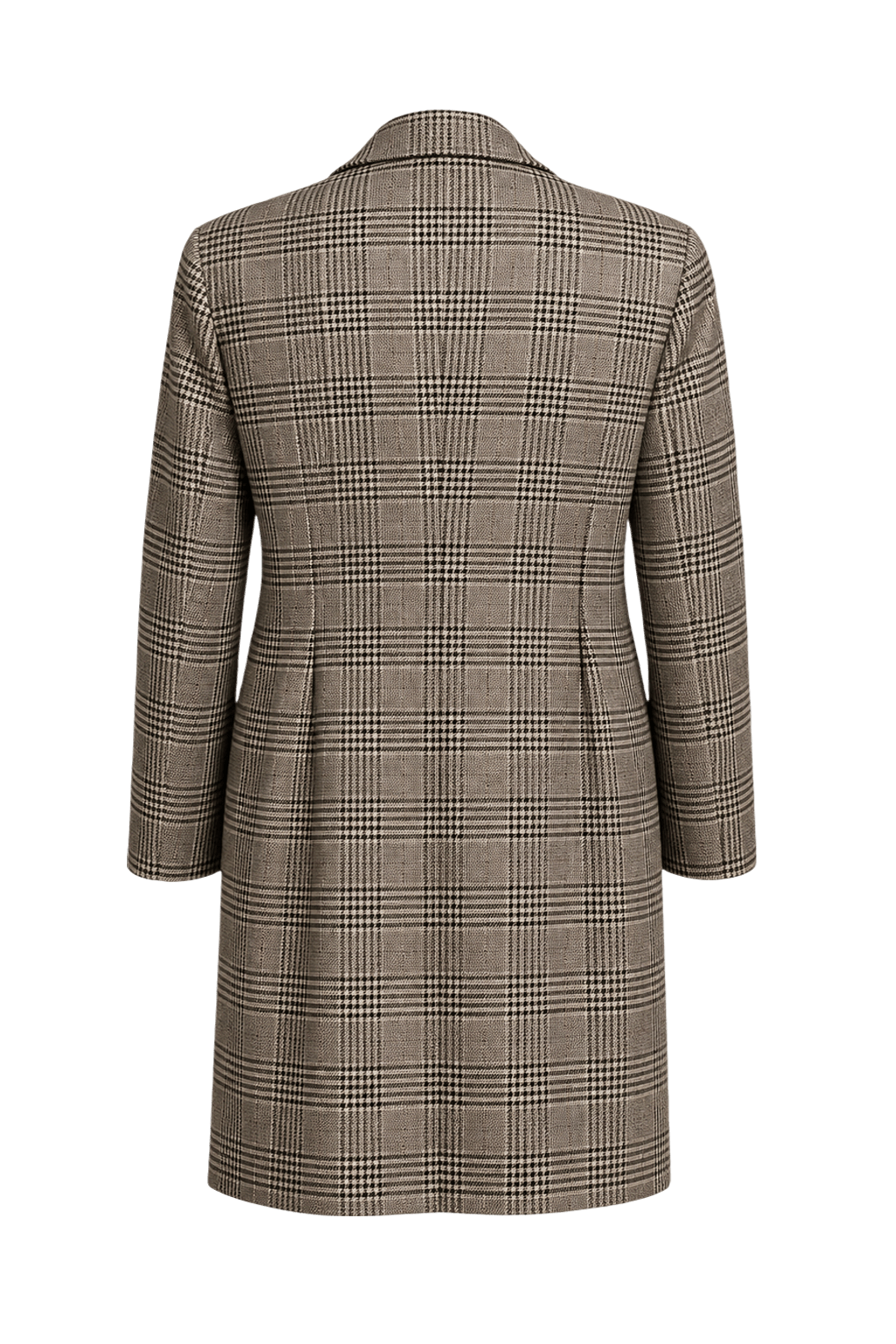 1980s Gray Wool Coat - Back View