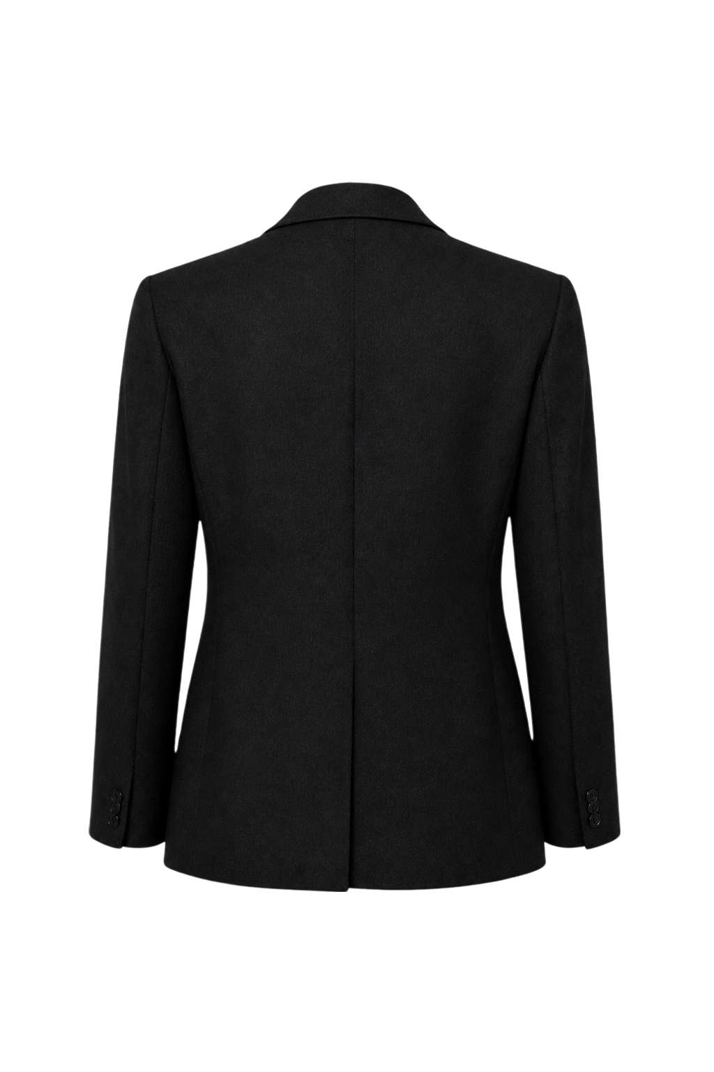 1960s Black Wool Blazer - Back View
