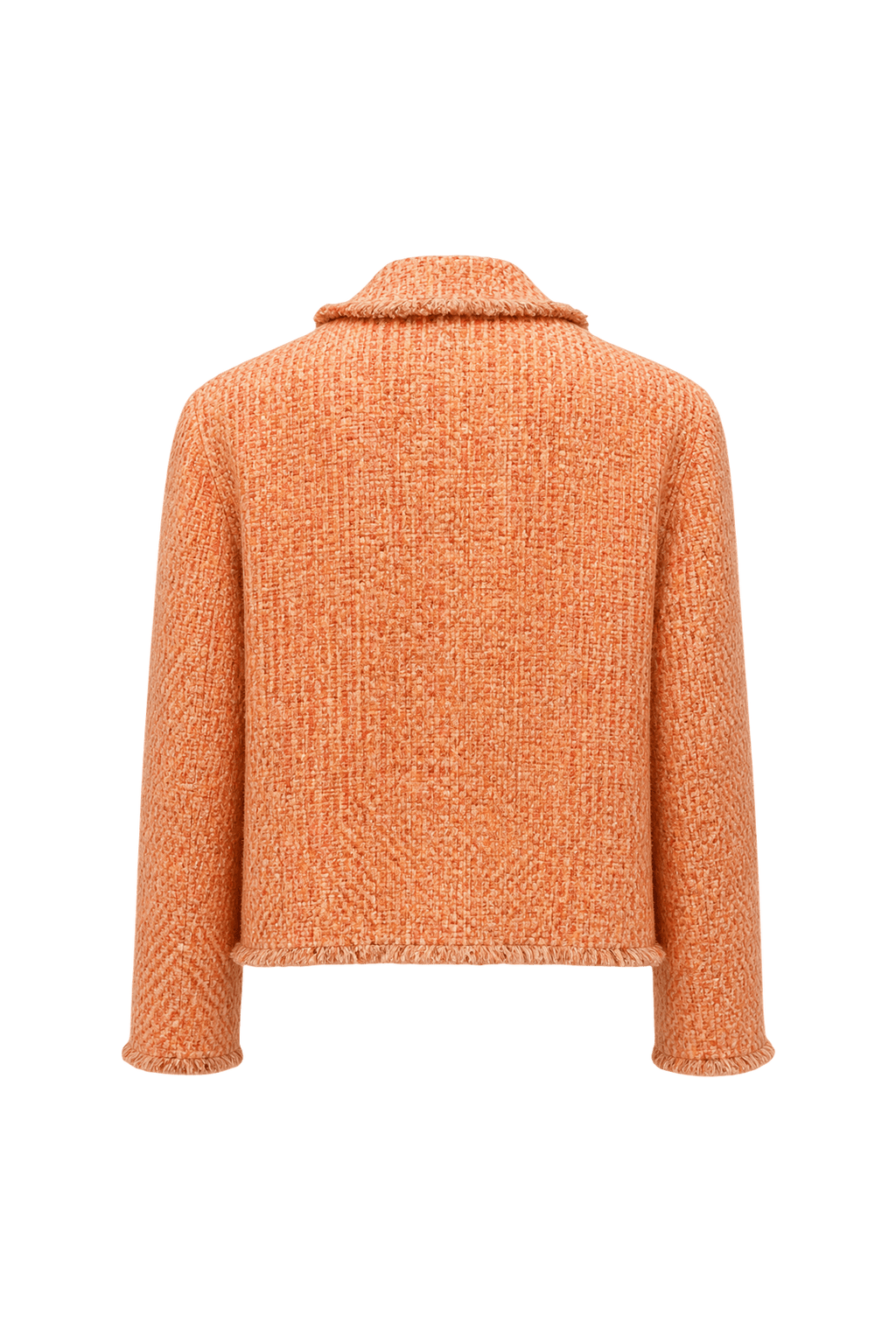 1980s Peach Tweed Jacket - Back View