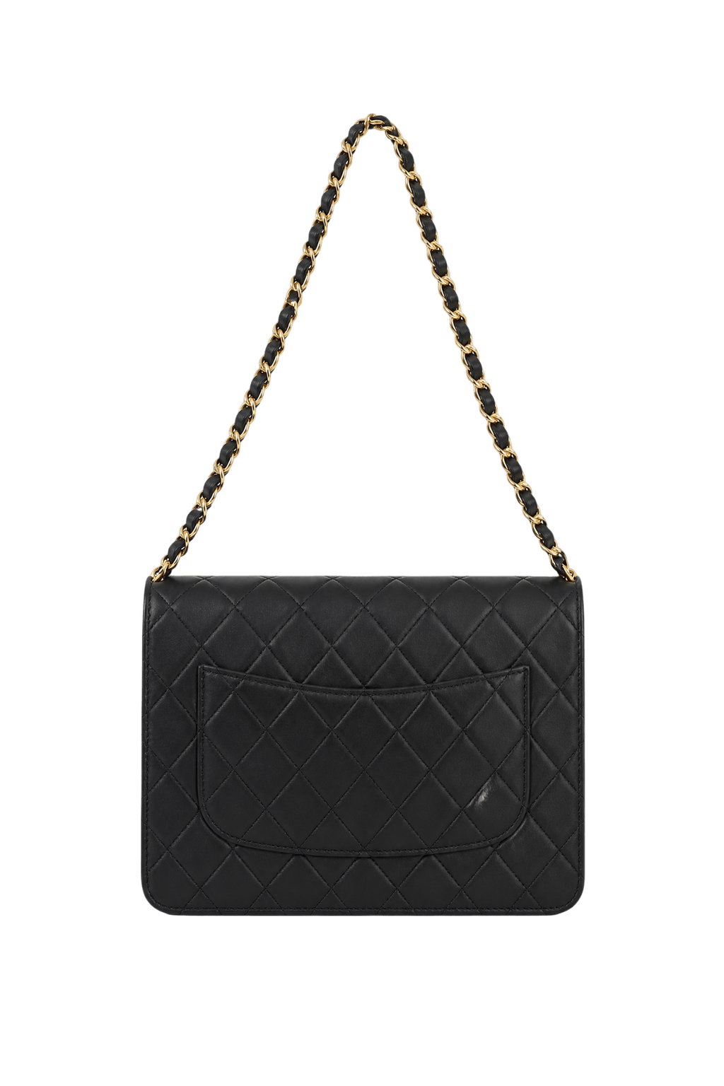 1990s Black Leather Bag - Back View