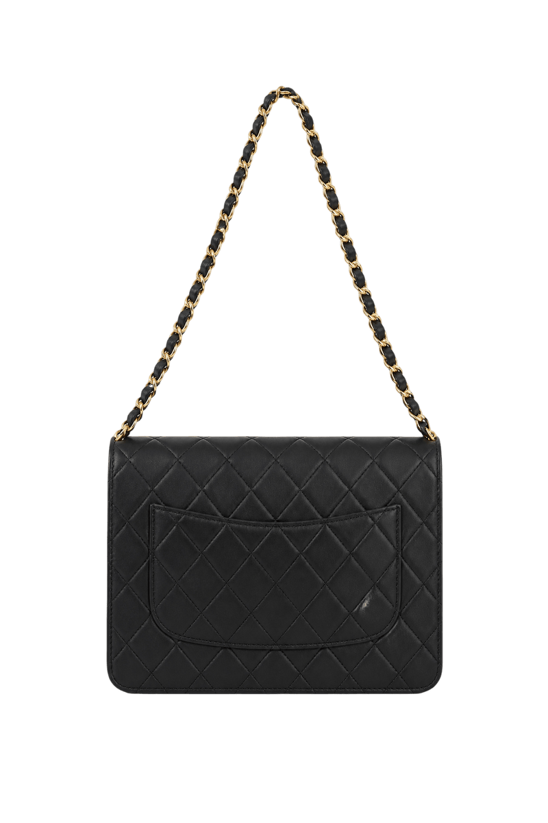 1990s Black Leather Bag - Back View
