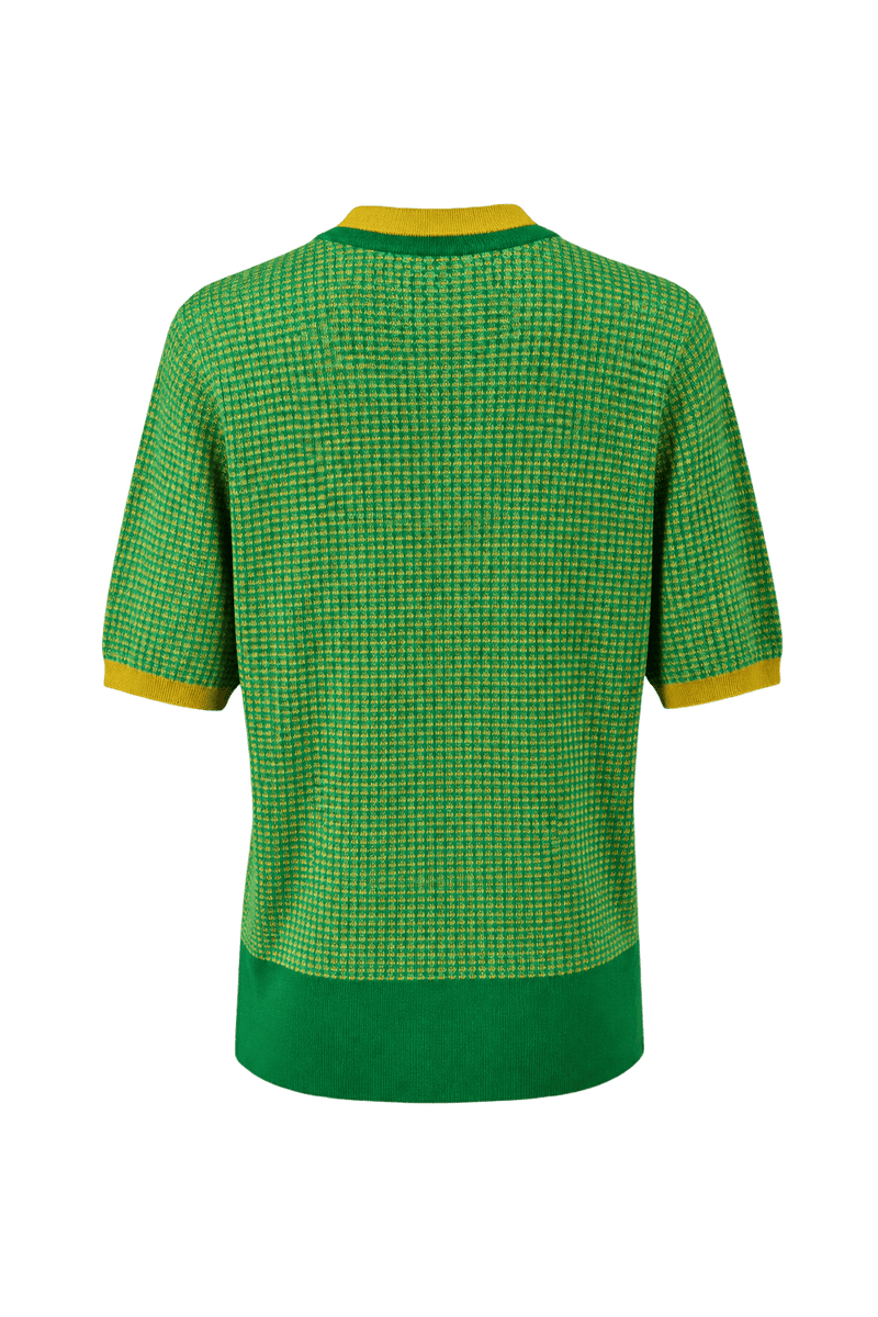 1980s Green Knit Cardigan - Back View