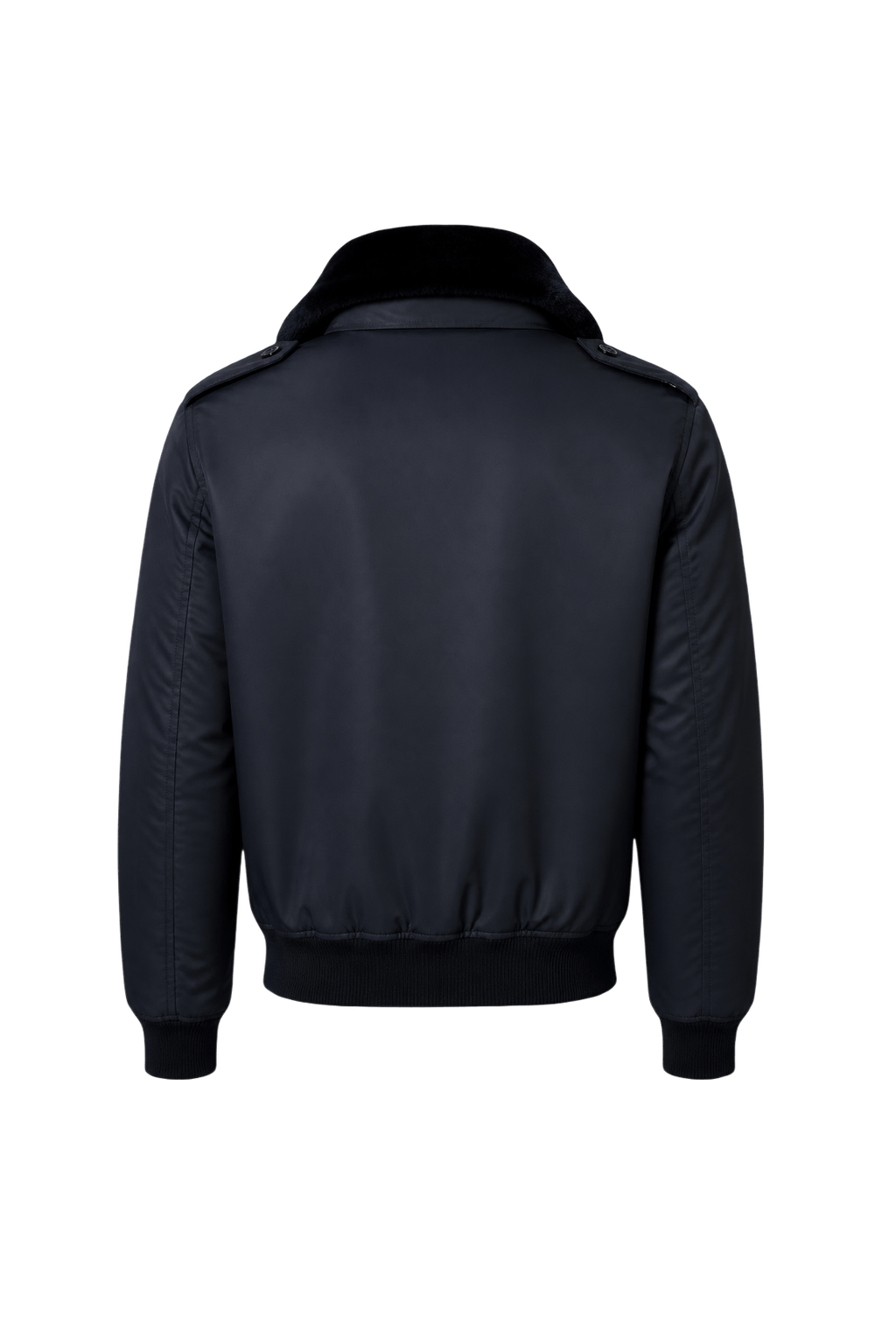 1980s Navy Blue Nylon Jacket - Back View