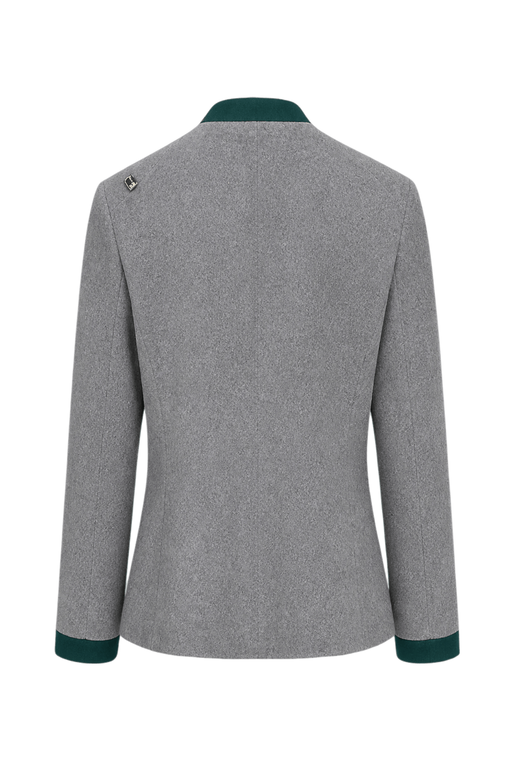 1980s Grey Wool Jacket - Back View