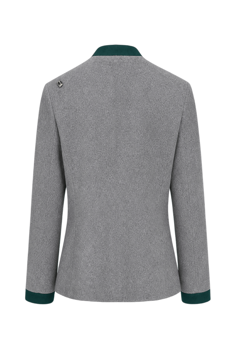 1980s Grey Wool Jacket - Back View