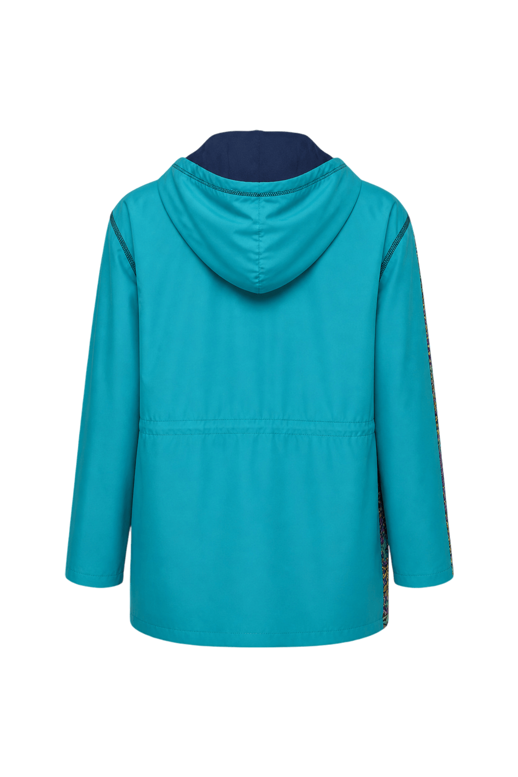 1980s Turquoise Nylon Jacket - Back View