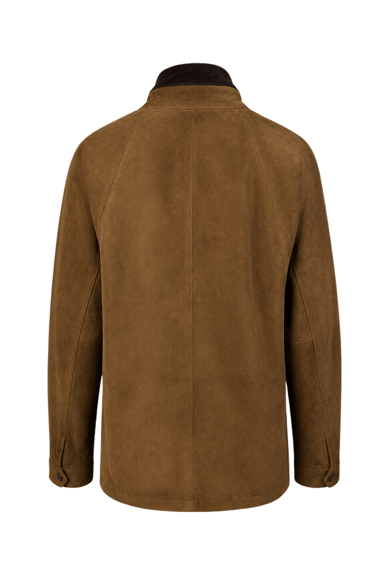 1990s Brown Suede Jacket - Back View