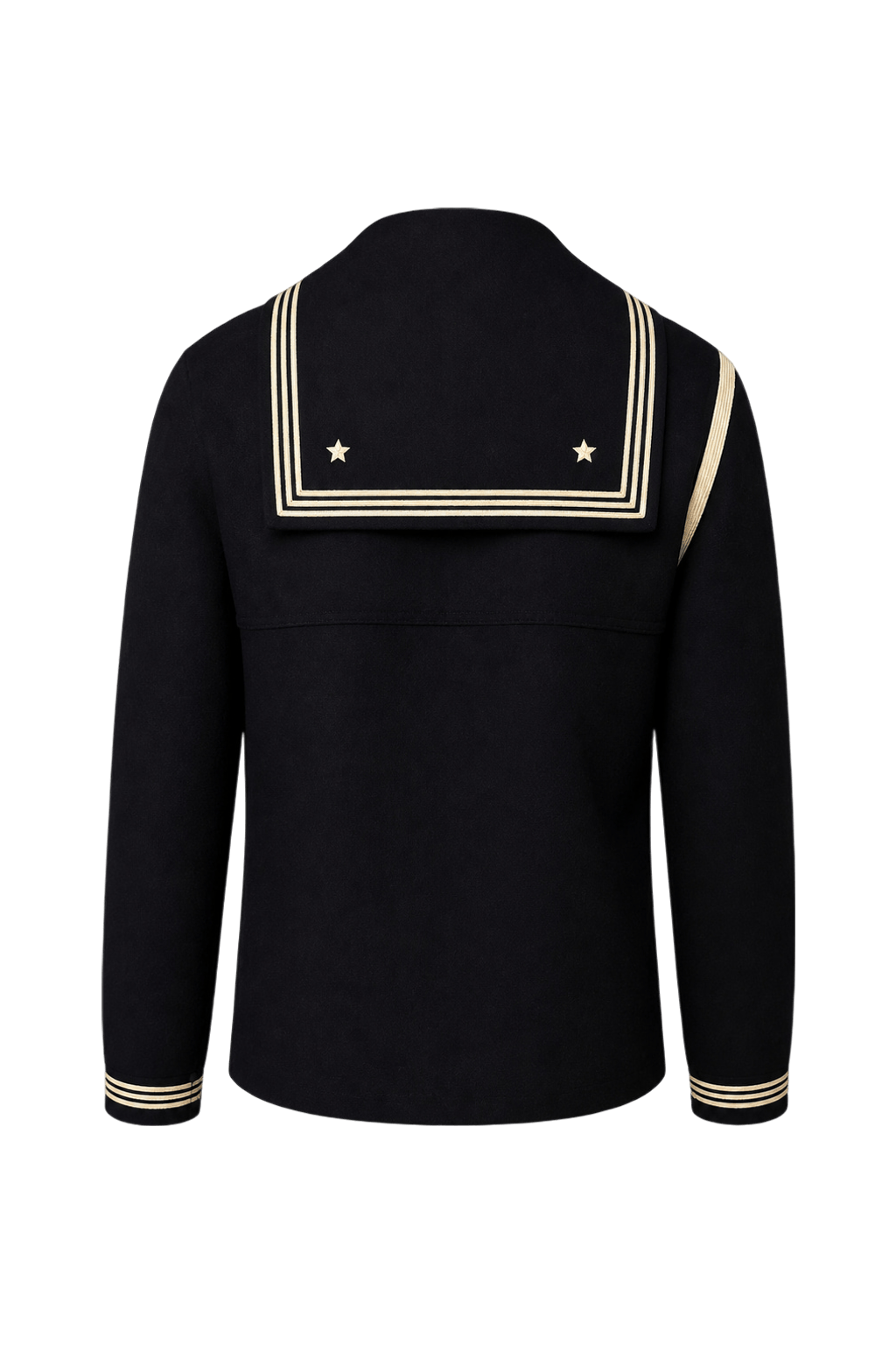 1940s Navy Blue Wool Jacket - Back View