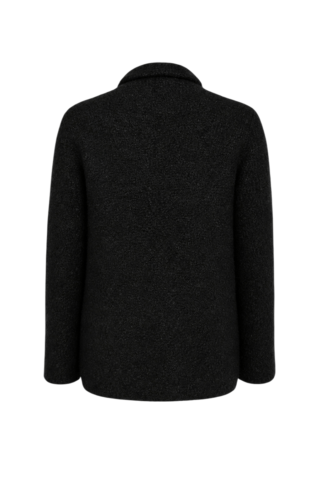1990s Black Wool Blend Cardigan - Back View