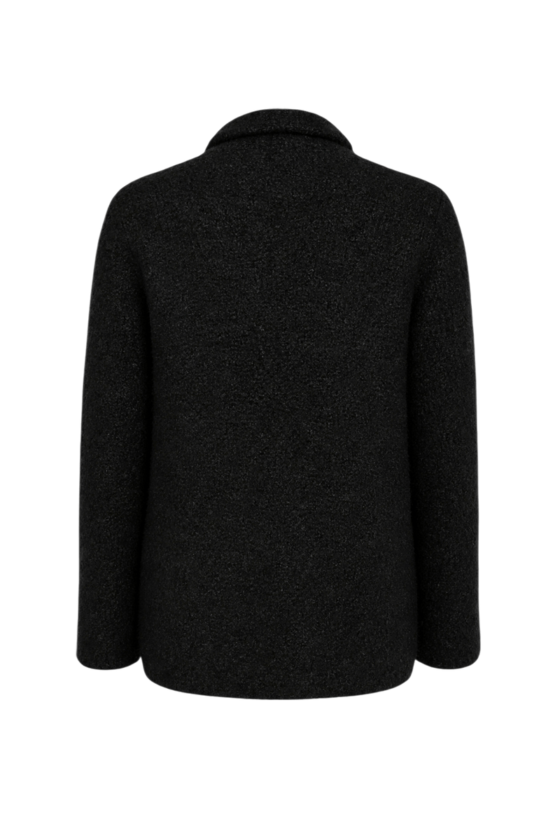 1990s Black Wool Blend Cardigan - Back View
