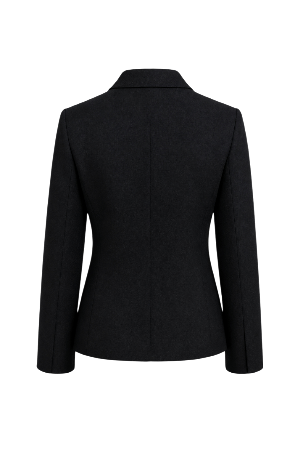 1980s Black Wool Blazer - Back View