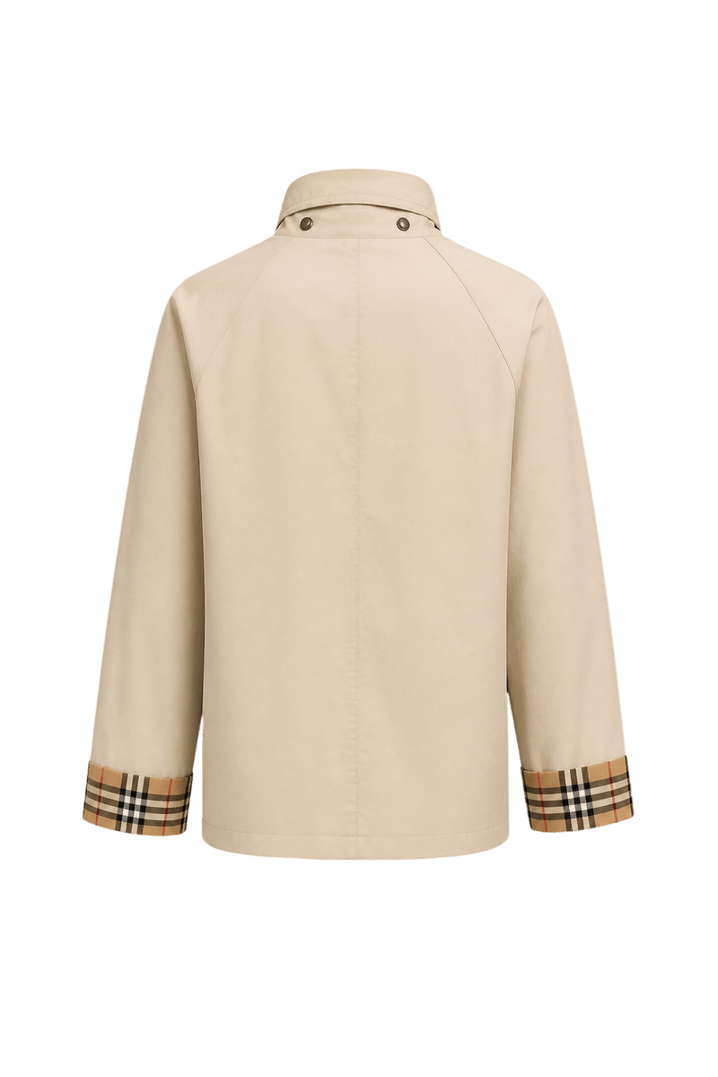 1990s Beige Cotton Jacket - Back View