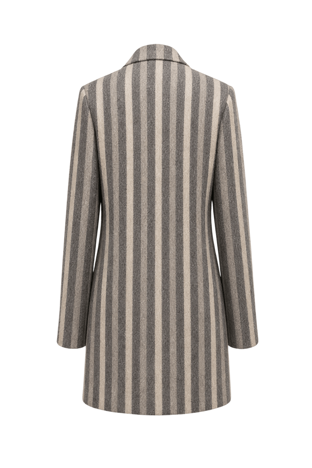 1980s Grey Wool Blazer - Back View
