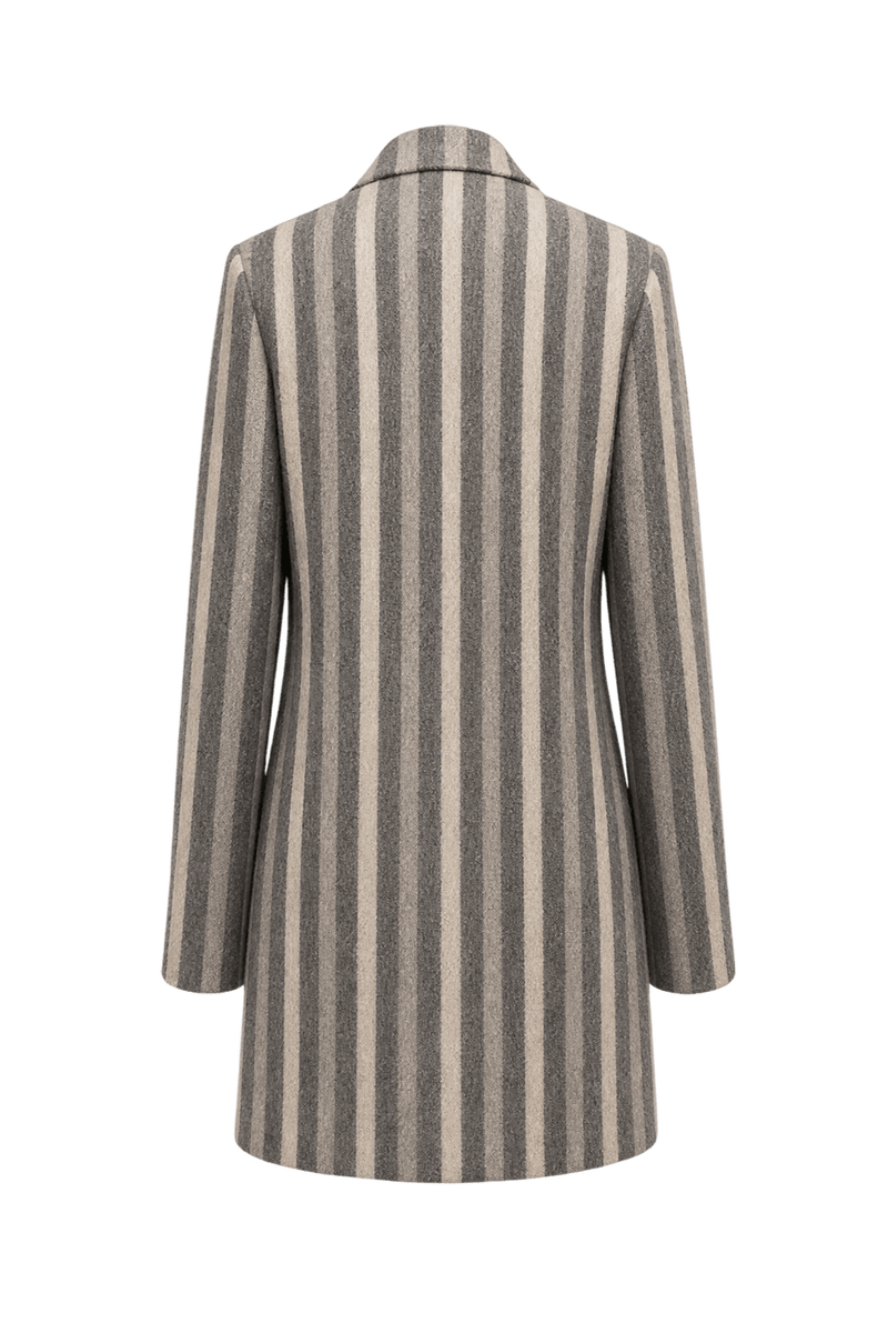 1980s Grey Wool Blazer - Back View