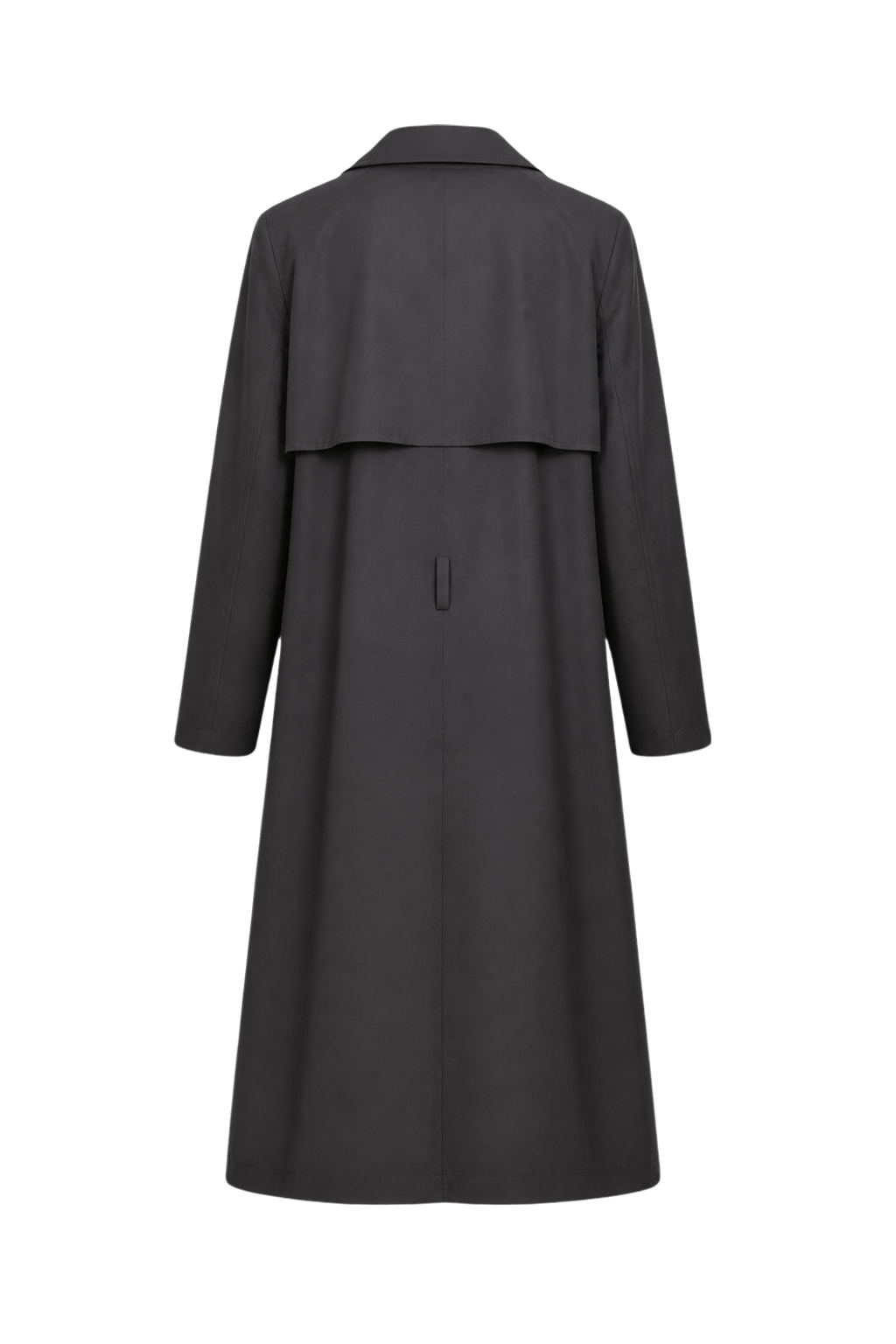 1980s Dark Grey Nylon Coat - Back View