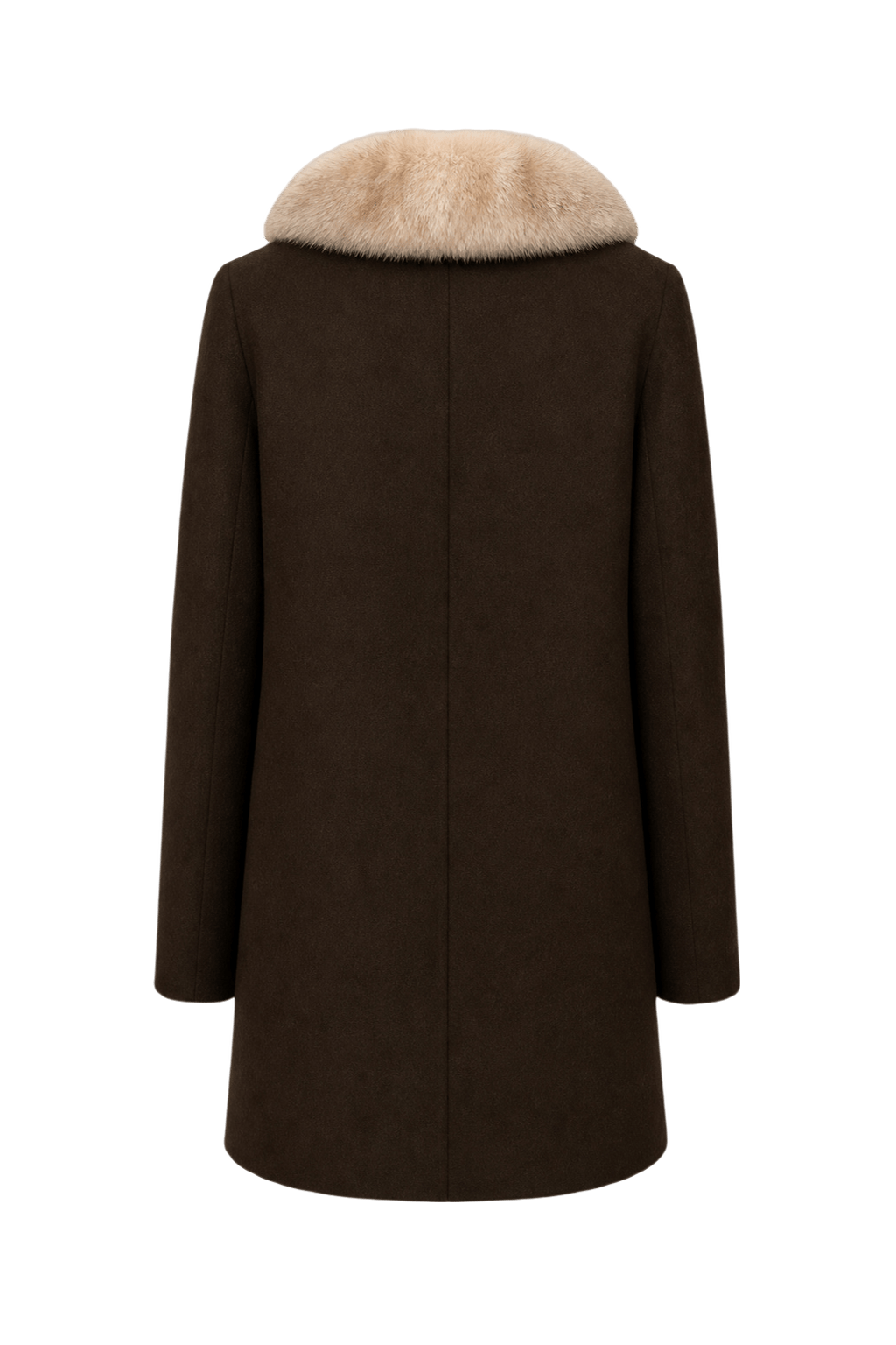 1950s Brown Wool Coat - Back View