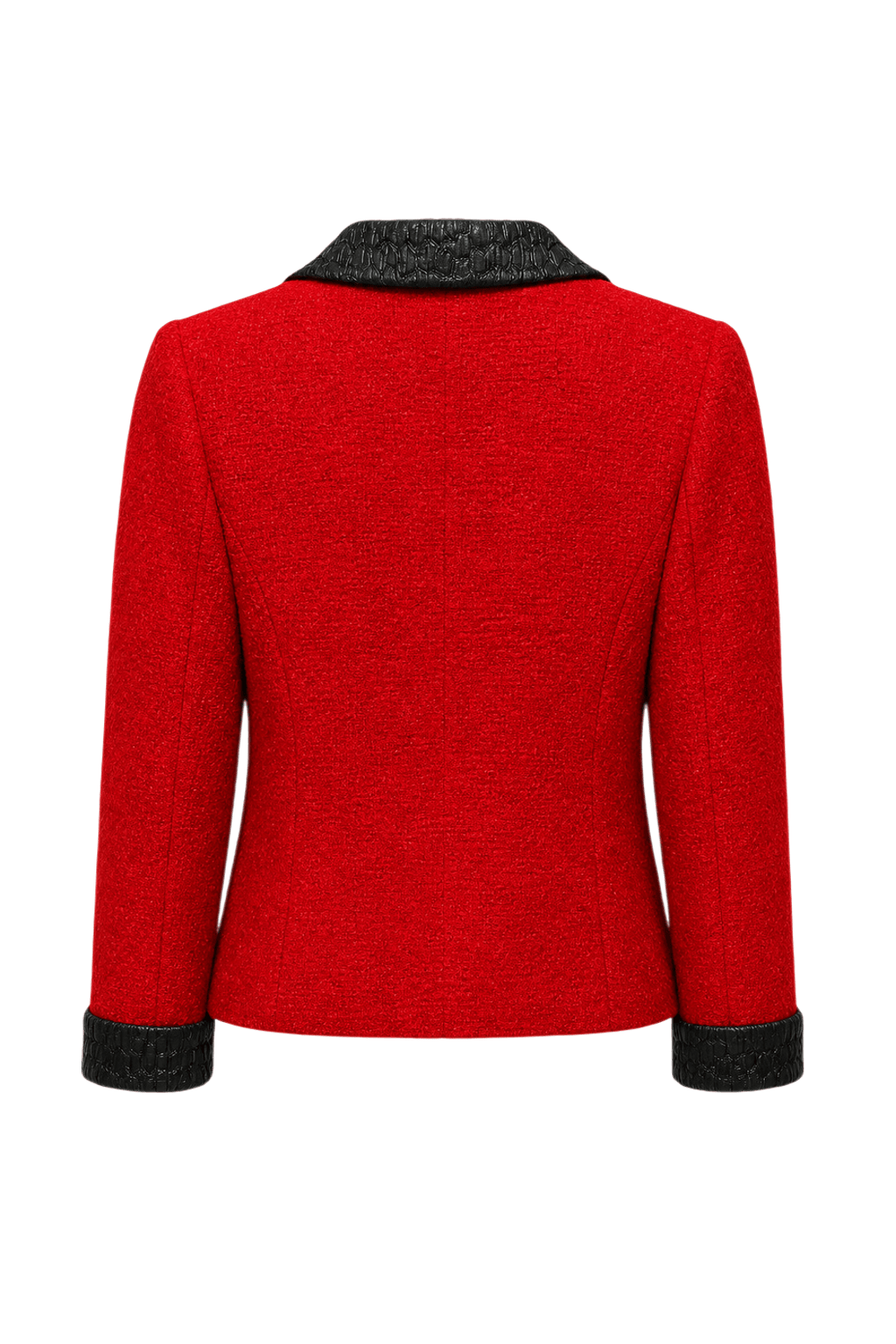 1980s Red Wool Blend Blazer - Back View