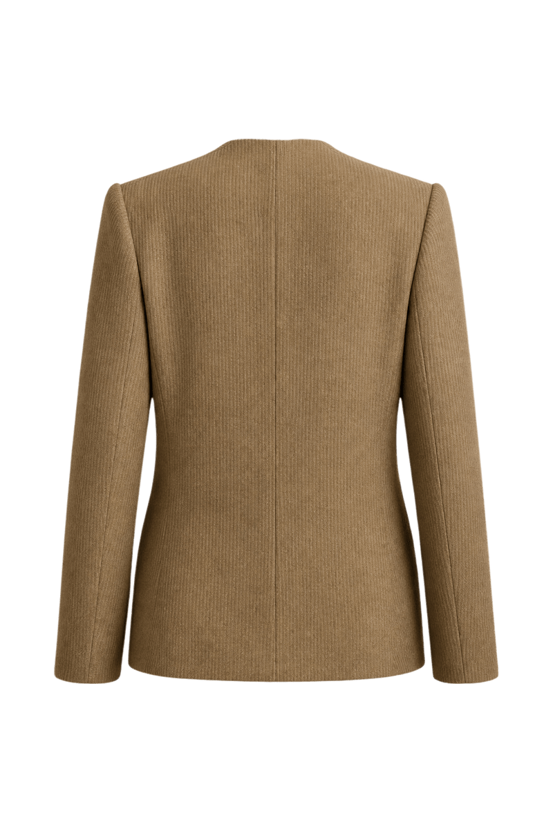 1980s Brown Wool Blazer - Back View
