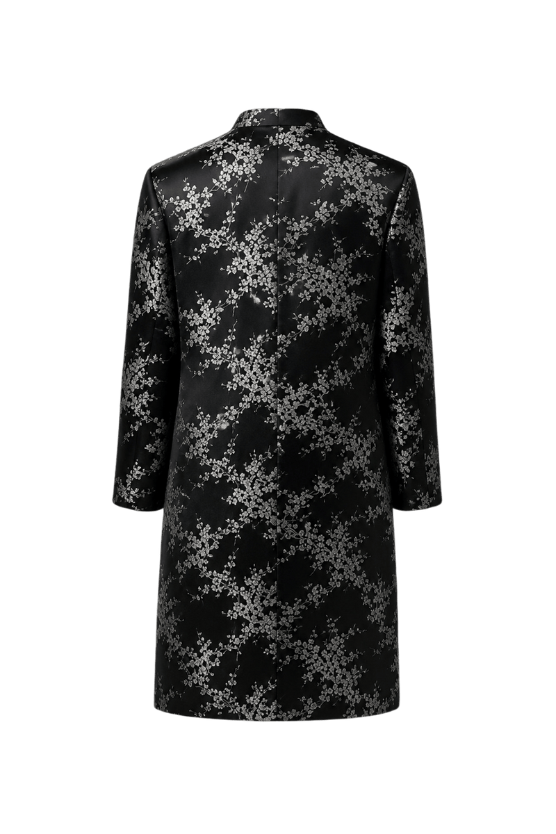 1990s Black Silk Dress - Back View
