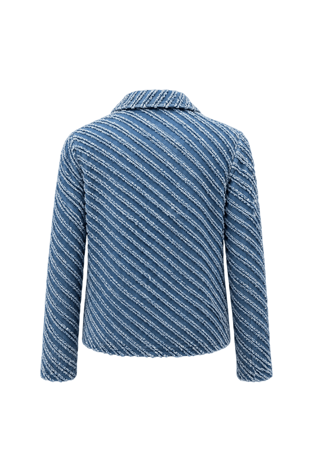 1990s Blue Cotton Blend Jacket - Back View