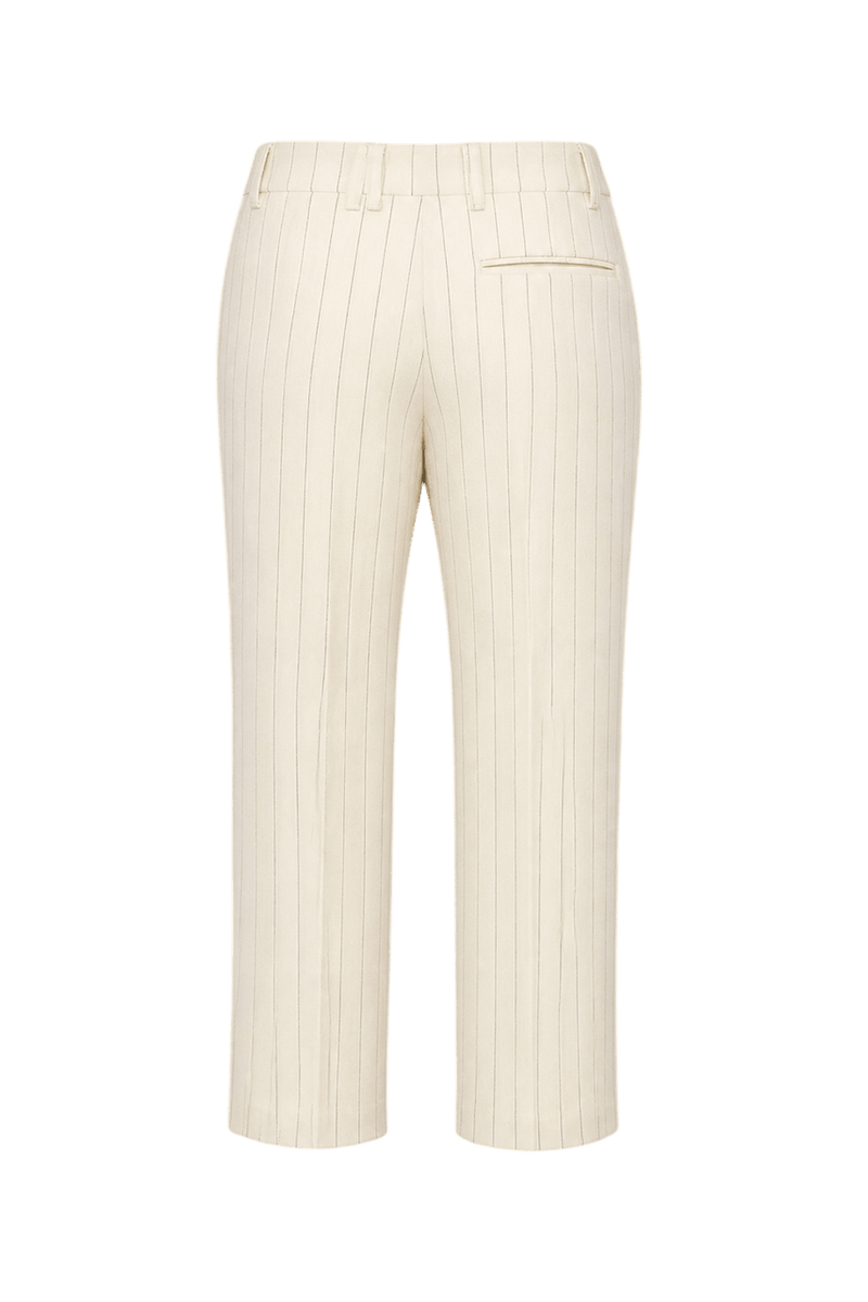 [1940s] Cream Cotton Blend Pants - Back View