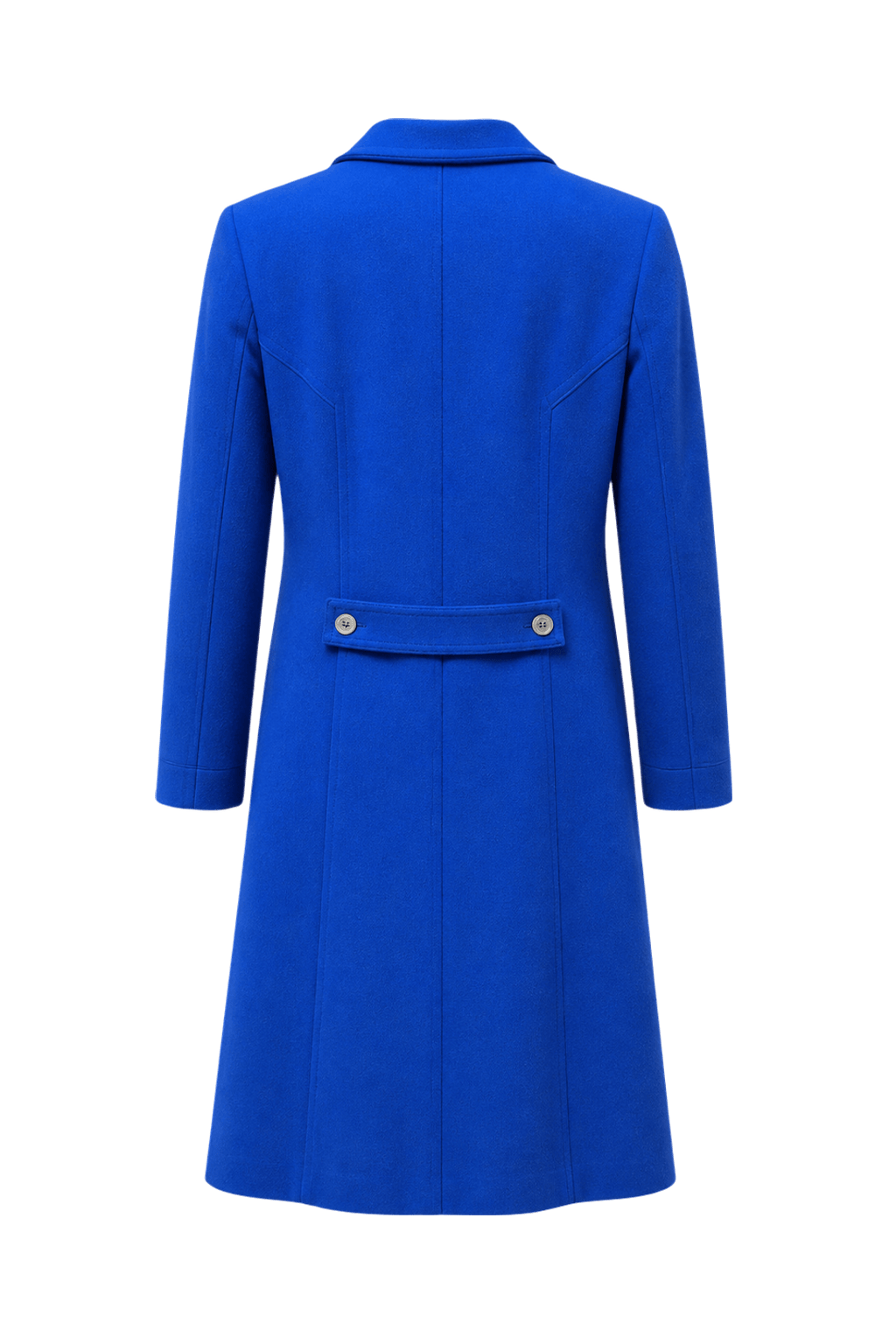 1980s Royal Blue Wool Blend Coat - Back View