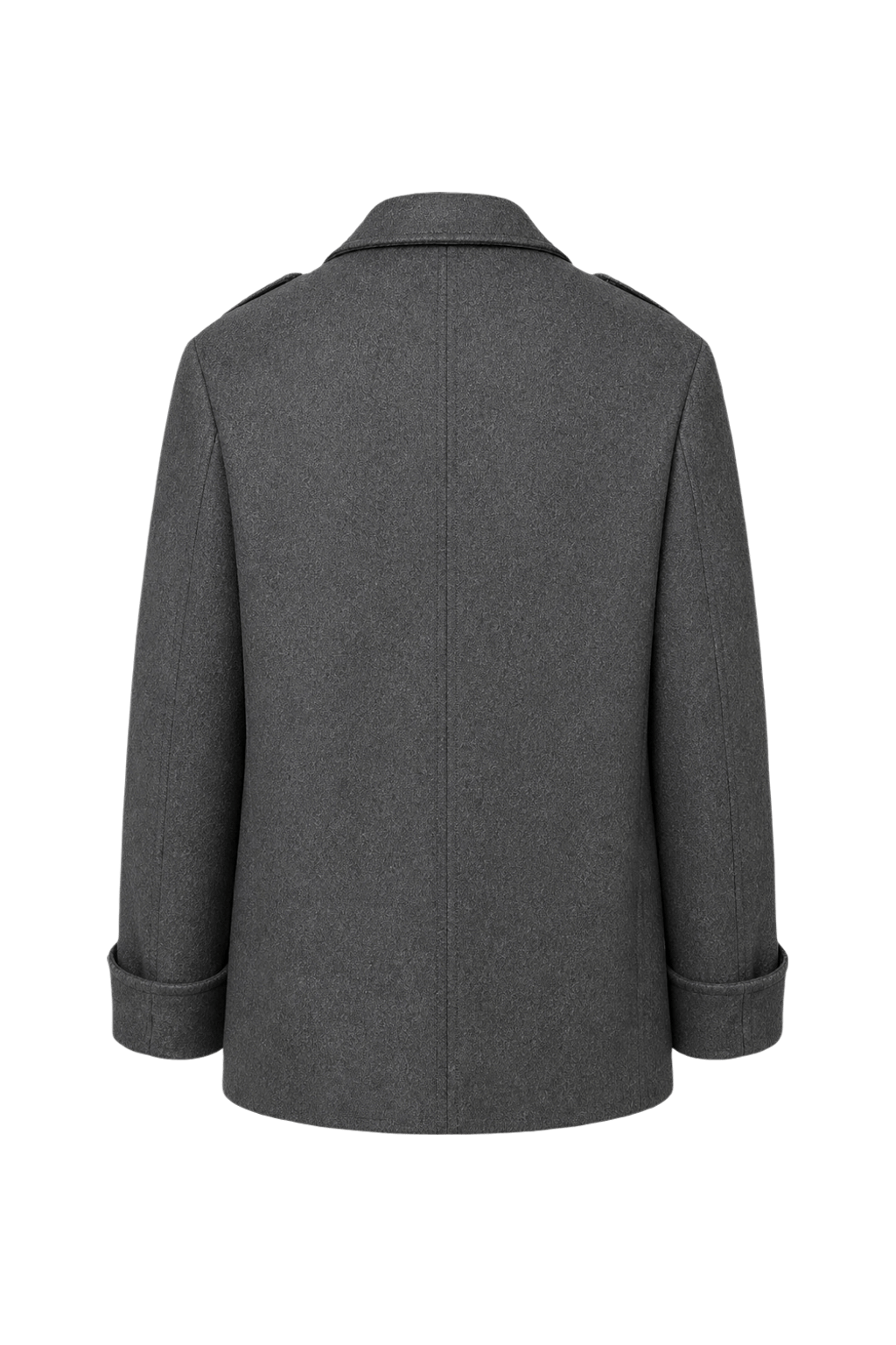 1950s Charcoal Grey Wool Blend Jacket - Back View