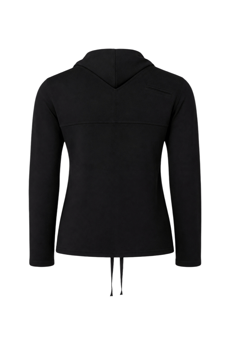 1940s Black Wool Blend Sweater - Back View